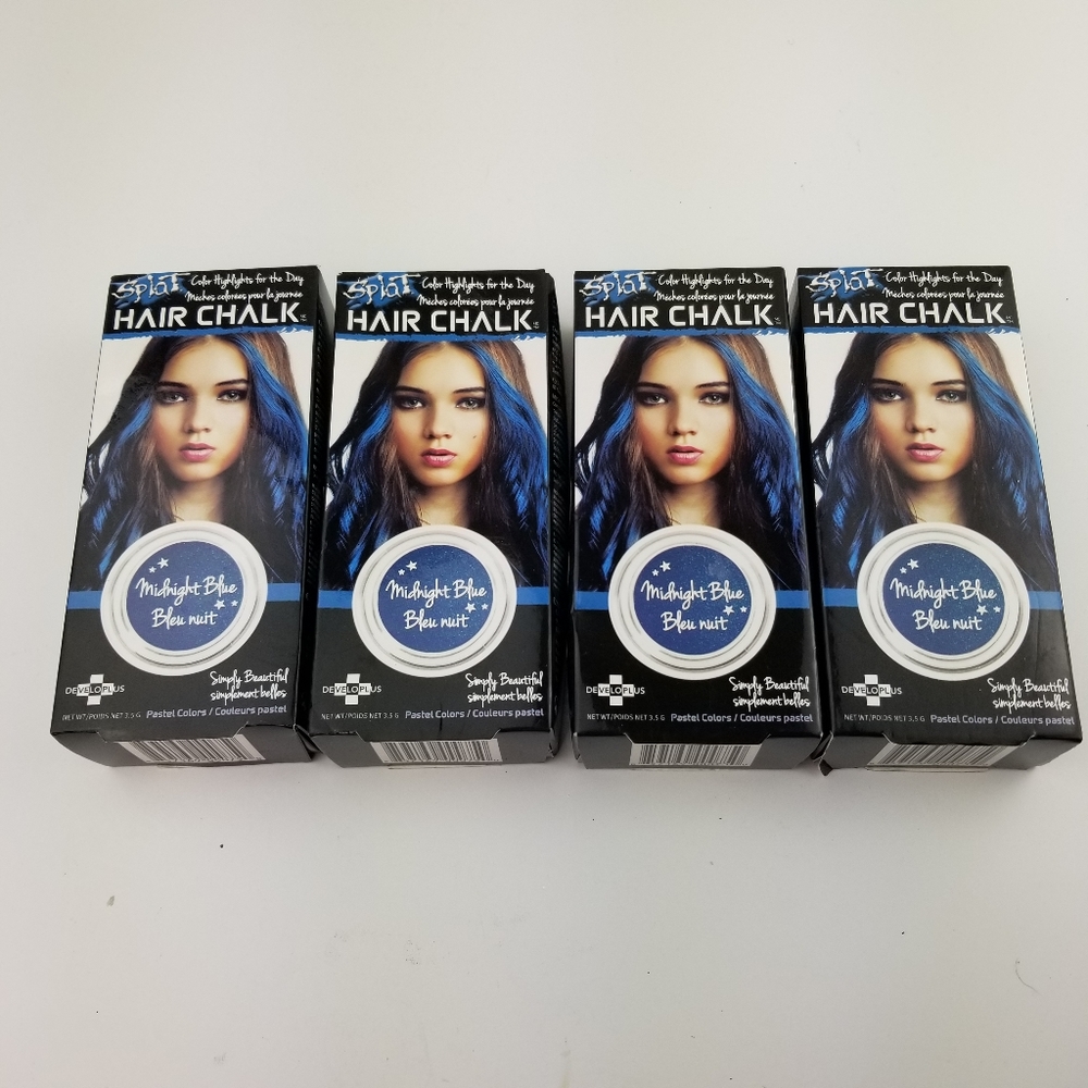 Blue Splat Hair Chalk Pastel Color